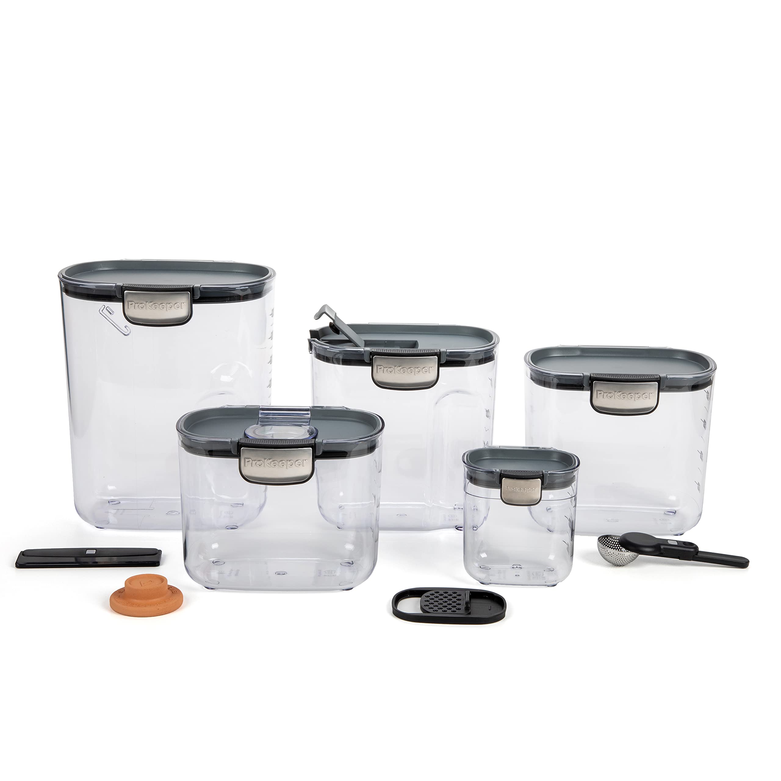 Airtight Baking Storage Container Set – Flour, Sugar & Brown Sugar Keepers with Magnetic Accessories
