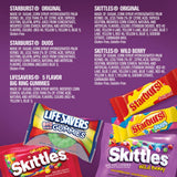STARBURST, SKITTLES & LIFE SAVERS Halloween Variety Bag – 315PCS Fruity Candy Mega Mix 🍓🍋🍇 Perfect for Parties & Trick-or-Treat 🎃