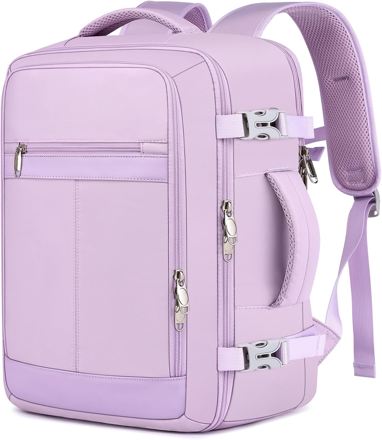 25L Airplane-Approved Travel Backpack with Shoe Pouch & 15.6-Inch Laptop Compartment