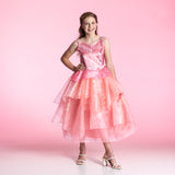 Official Glinda Deluxe Costume for Girls – Wicked Movie Pink Satin Dress ✨💖