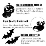 Halloween Hanging Swirl Decorations – 32-Piece Black & White Party Set with Pumpkins, Ghosts, Bats & Spiders