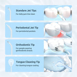 Portable Water Flosser Oral Irrigator – Cordless Dental Cleaner with 3 Cleaning Modes, 140PSI Power & USB Rechargeable Battery