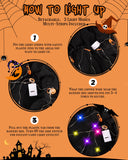 Kids Butterfly Fairy Costume with LED Wings – 6-Piece Set Includes Tutu Dress, Wand, Headband, Mask, and Candy Bag for Halloween & Parties (Ages 4–11)