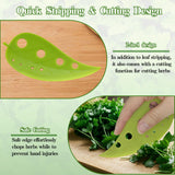 Multi-Hole Herb Stripper & Leaf Cutter Tool – 2-in-1 Kitchen Herb Peeler (Green)