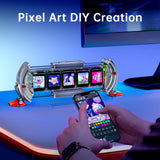 Divoom Times Gate Cyberpunk RGB Pixel Display Desk Clock – WiFi Smart Data Dashboard Gaming Decor Silver
