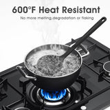 Heavy-Duty Silicone Kitchen Utensil Set with Stainless Steel Core – Heat Resistant 600°F (Black)