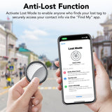 Tukio Bluetooth Tracker Tag 4 Pack, Apple Find My Compatible Item Locator, IP67 Waterproof Smart Key Finder with Loud Alert and Replaceable Battery