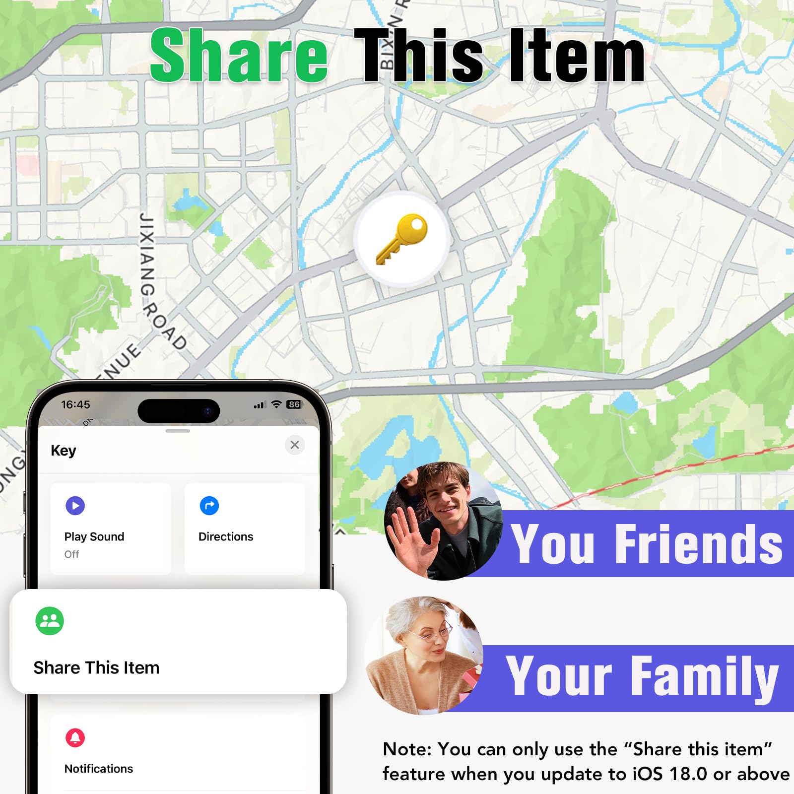 Apple Find My Bluetooth Tracker 4-Pack, Smart Key Finder and Luggage Locator with IP67 Waterproof and Replaceable Battery