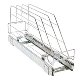 Household Essentials Glidez 3-Slot Pull-Out Cookware Organizer – Chrome Slide-Out Rack for Pots & Bakeware