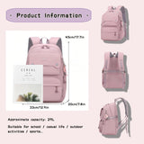 Teen Girls School Backpack 29L – Lightweight Multi-Pocket Bookbag with Padded Straps, Blue