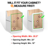 Jowboow 2-Tier Wooden Pull-Out Cabinet Shelves – Independent Slide-Out Drawers with Heavy-Duty Glide System
