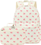 Pink Rainbow School Backpack Set with Matching Lunch Bag