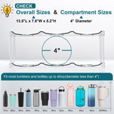 Large Capacity Stackable Water Bottle Organizer – 4-Tier Clear Holder for Large Tumblers & Bottles (Holds 12)