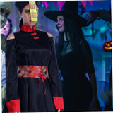 Chinese Zombie Costume for Women – Classic Dynasty-Inspired Halloween Cosplay Set (Robe, Hat, Belt & Rune Strip)