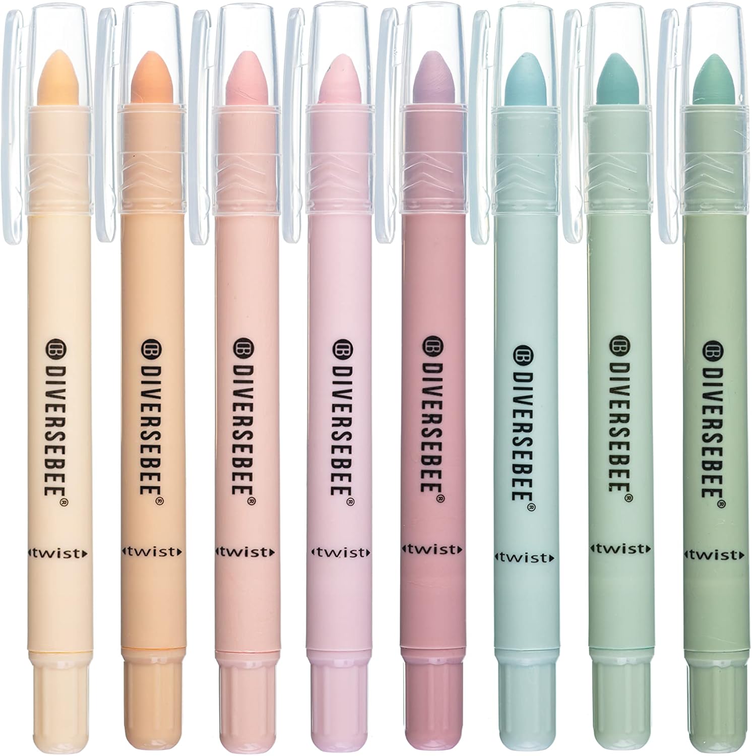 8-Pack Pastel No-Bleed Gel Highlighters