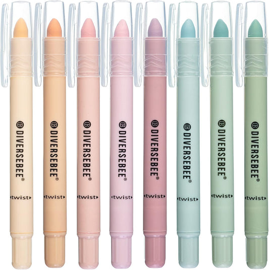 8-Pack Pastel No-Bleed Gel Highlighters