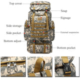70L Tactical Hiking Backpack for Men – Waterproof Lightweight Military Rucksack with MOLLE for Camping & Outdoor Travel – Black