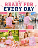 Pink Rainbow School Backpack Set with Matching Lunch Bag