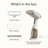 Conair Turbo ExtremeSteam White Professional Handheld Garment Steamer 1875W with Aluminum Plate and Creaser