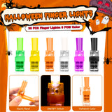 Halloween LED Finger Lights – 36 Pcs Glow-in-the-Dark Finger Projectors for Kids (6 Colors & Designs)