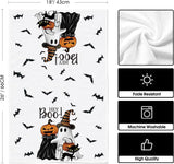 Halloween Kitchen Towels – 4 Pack Soft & Absorbent Dish Towels for Daily Use and Seasonal Kitchen Décor (18x26 Inches, Black)