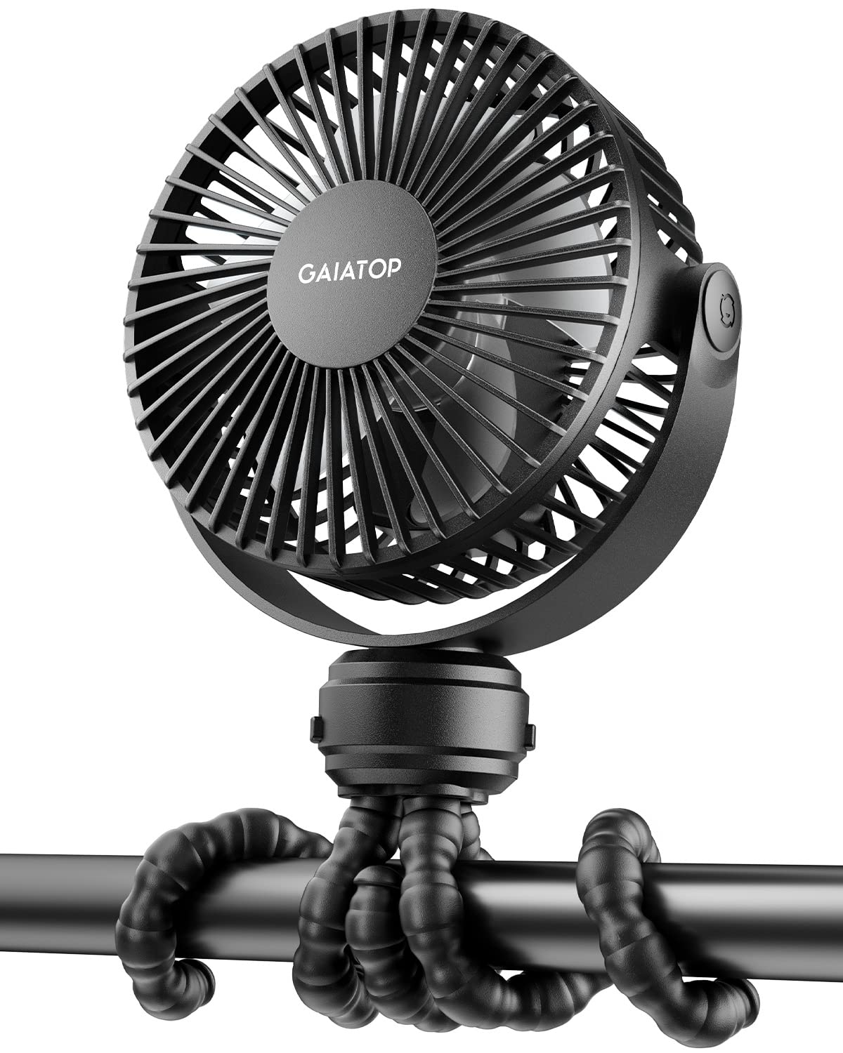USB Rechargeable Stroller Fan for Baby – Portable Clip Fan with Flexible Tripod & Quiet Cooling