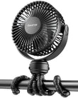 USB Rechargeable Stroller Fan for Baby – Portable Clip Fan with Flexible Tripod & Quiet Cooling