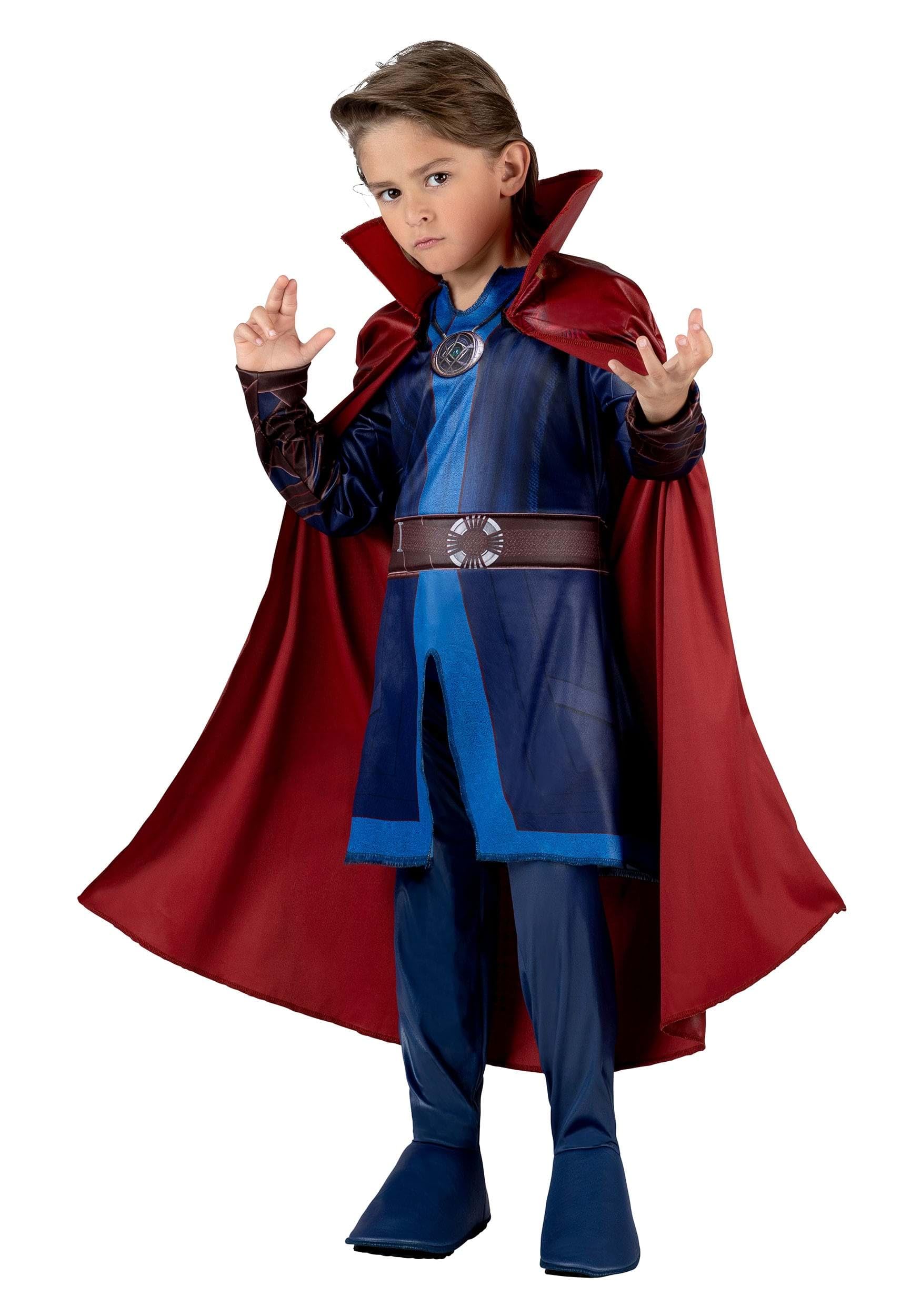 Marvel Doctor Strange Youth Costume – Deluxe Tunic, Pants & Detachable Cloak with Eye of Agamotto Print