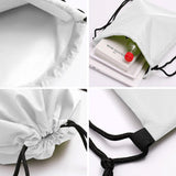 ZAACUSTOM Personalized Drawstring Backpack – Waterproof Oxford Cloth Custom Logo Gym & Sports Cinch Sack (Grey)