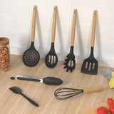 Silicone Kitchen Utensils Set – BPA-Free, Heat Resistant Cooking Tools with Stainless Steel Core