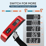 Portable Digital Luggage Scale 110lb – Travel Hanging Baggage Weight Scale with Backlit LCD Display