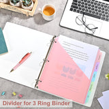 5-Piece Pastel Pocket Binder Divider Set