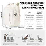 SUWASP Airline-Approved Large Travel Backpack with Laptop & Shoe Compartment – Beige