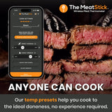 Wireless Smart Meat Thermometer with 500ft+ Range & App Control