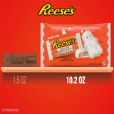 REESE’S White Creme Peanut Butter Ghosts – Snack Size Halloween Candy, 10.2 oz Bag