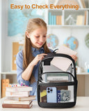 KIMNERPU Heavy Duty Clear Backpack – Transparent PVC School & College Bookbag with Reinforced Straps