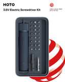 25-Piece Electric Screwdriver Set with 3 Torque Levels, 1500mAh Rechargeable Battery & LED Ring Light – Navy Blue