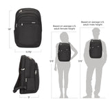 Travelon Classic Large Anti-Theft Backpack – Secure RFID Travel & Commuter Backpack with Dual Laptop Sleeves (Black)
