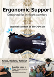 SMARTTRAVEL Inflatable Lumbar Support Pillow – Adjustable Ergonomic Back Cushion for Airplane, Office & Long Sitting (Vintage Black)
