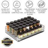 Slim Pull-Out Cabinet Spice Rack – Chrome Heavy-Duty Slide-Out Organizer for Narrow Cabinets