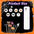 150 Pcs Halloween Cocktail Toothpicks – Bamboo Food Picks with Pumpkin, Ghost & Bat Designs