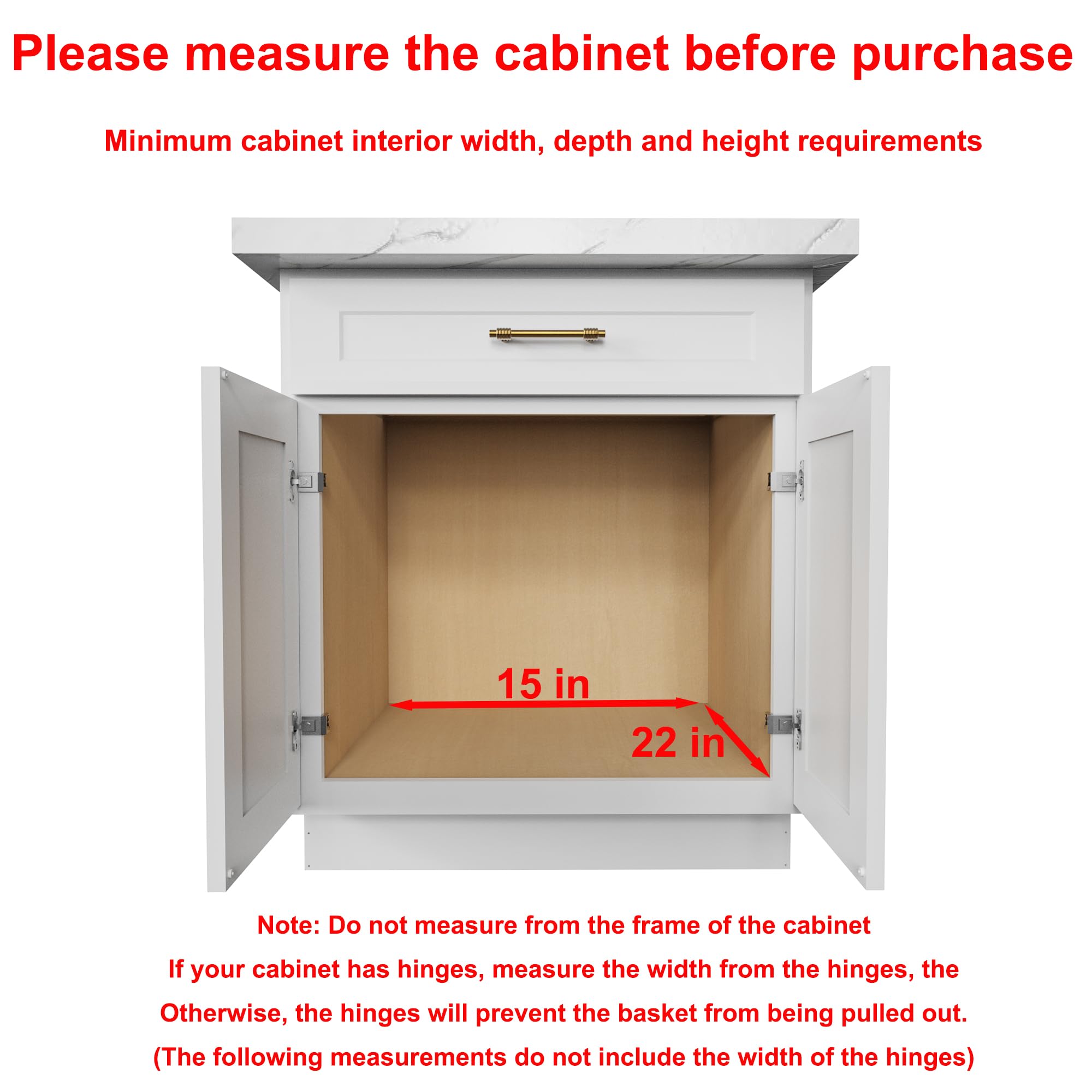 Wide Solid Wood & Wire Pull-Out Cabinet Organizer – Heavy-Duty 2-Tier Slide-Out Shelf