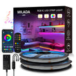 RGBIC COB LED Strip Lights 2×20FT – 16M Colors Music Sync Smart Strip with App & RF Remote