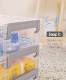 Sooez 6 Pack Extra Large Pencil Box, Plastic Hard Pencil Case Crayon Box Bulk, Clear Marker Organizer Plastic Containers with Lid, Stackable Storage Boxes for Art Craft, Back to School Supplies, Multi