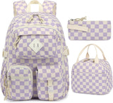 Pink Leopard Corduroy 3-Piece School Backpack Set