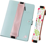 4-Pack Elastic Notebook Pen Holders with Zipper