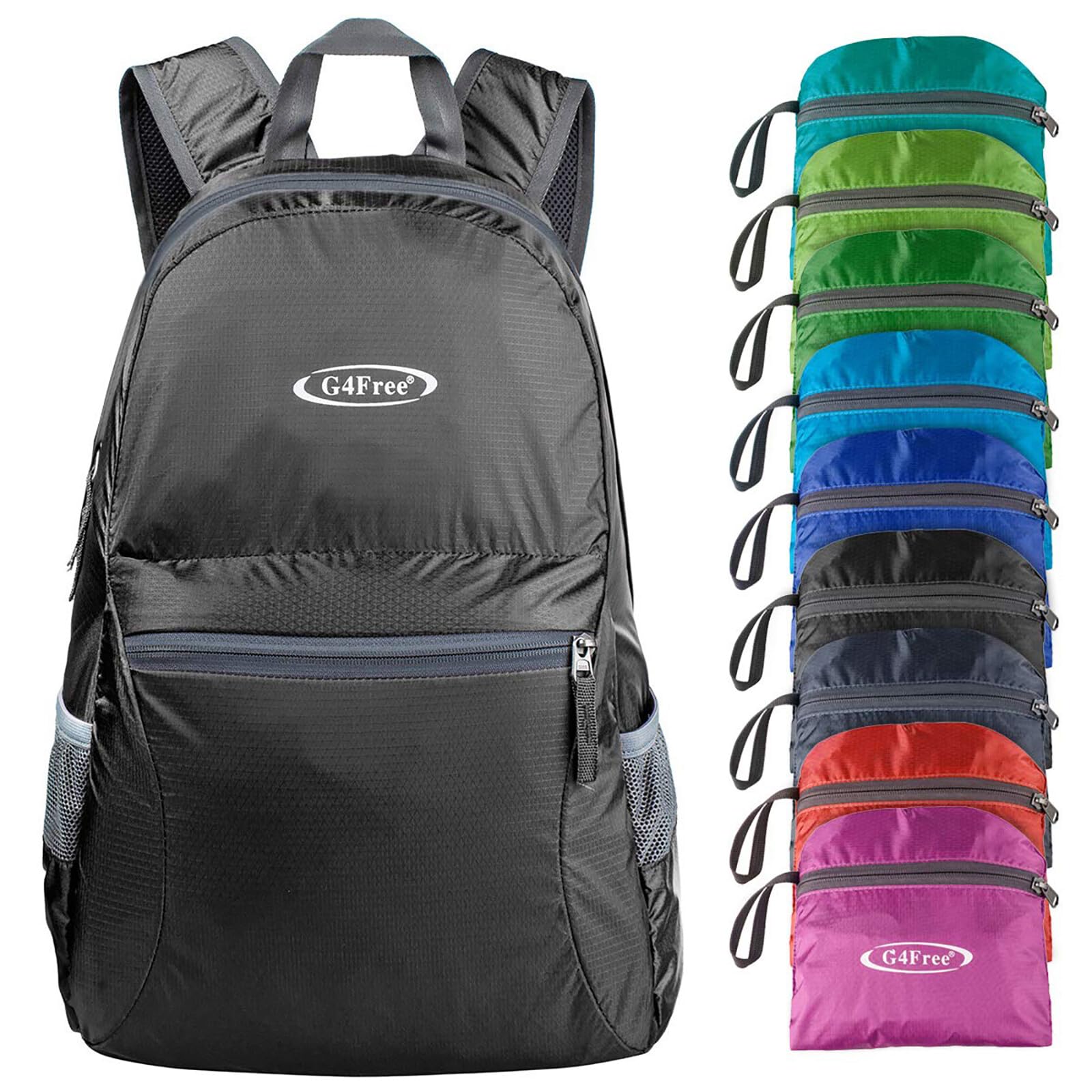 G4Free 20L Ultra Lightweight Packable Backpack – Foldable Travel & Hiking Daypack for Men & Women – Black
