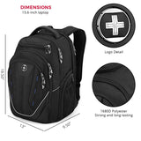 Swissdigital Design TSA-Friendly Business Laptop Backpack with USB Charging Port and RFID Protection