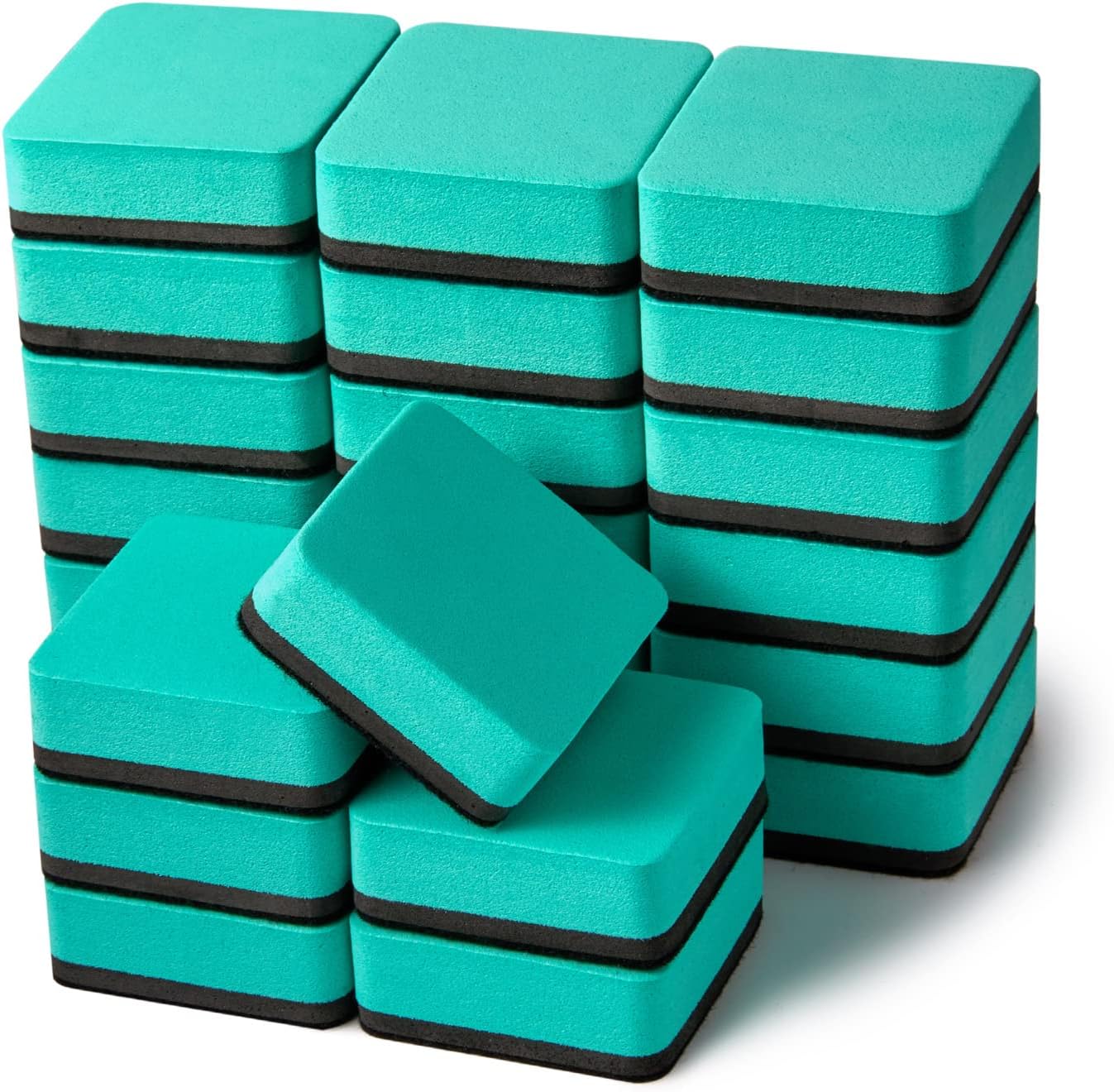 24-Pack Magnetic Square Dry Erase Erasers