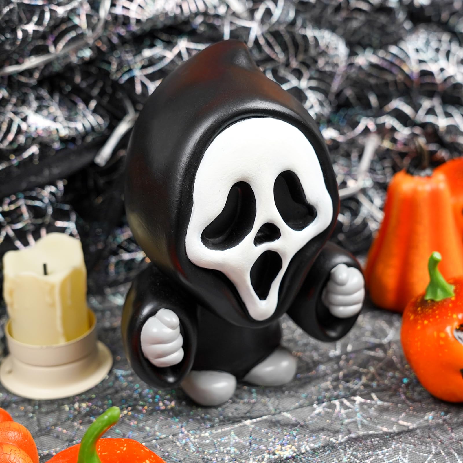Glow-in-the-Dark Ghost Statue – 6.3" Resin Halloween Decoration for Home, Garden & Party Décor 👻